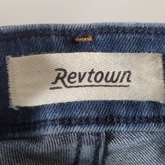 Revtown High Rise Skinny Jeans Decade Denim Dark Wash Blue Size 28 Tall - Picture 7 of 12